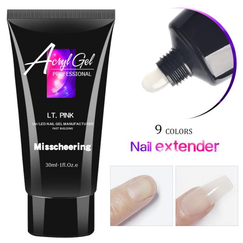 30ML Nail Extension Gel Quickly Nail Extend Glue Painless Lengthening Colorful Nail Art Gel Fast Drying Long Lasting