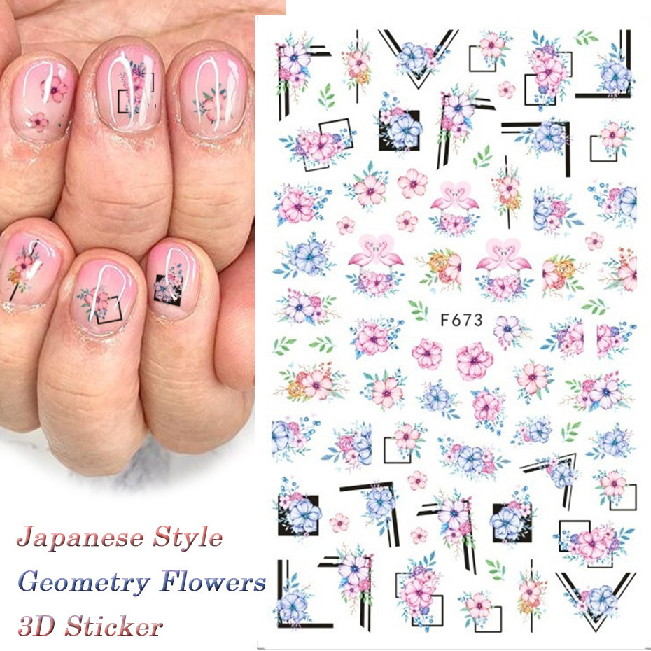 Holographic Butterfly Nails Art Manicure Stickers Blue Black Decals Spring Theme Flowers Luxury Brand Nail Stickers