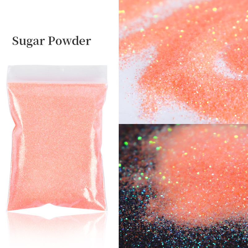 50g Shiny Sugar Nail Glitter Powder For Manicure Flock Powder Nail Art Decorations Sweater Candy Dust Powder