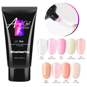 30ML Nail Extension Gel Quickly Nail Extend Glue Painless Lengthening Colorful Nail Art Gel Fast Drying Long Lasting