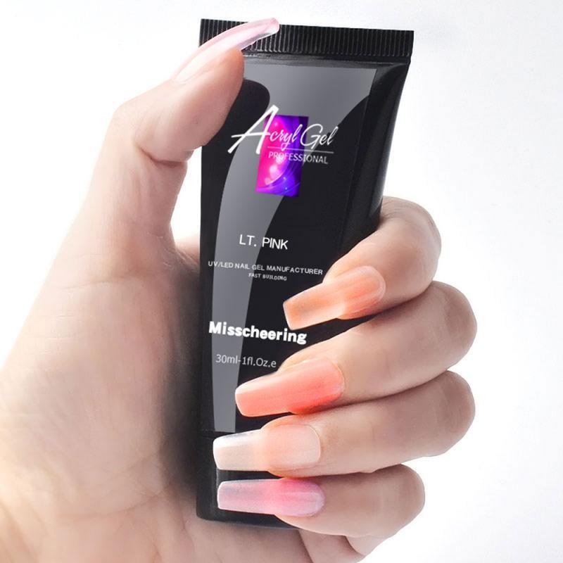 30ML Nail Extension Gel Quickly Nail Extend Glue Painless Lengthening Colorful Nail Art Gel Fast Drying Long Lasting