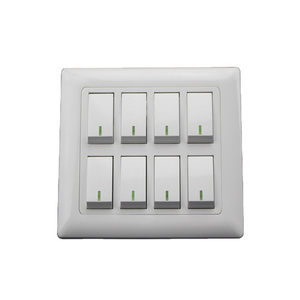 Manufacturer Luxury White pc switch 8 gang light switch