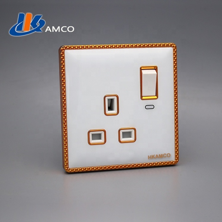 HKAMCO High quality white acrylic 3x3 switch cover plate