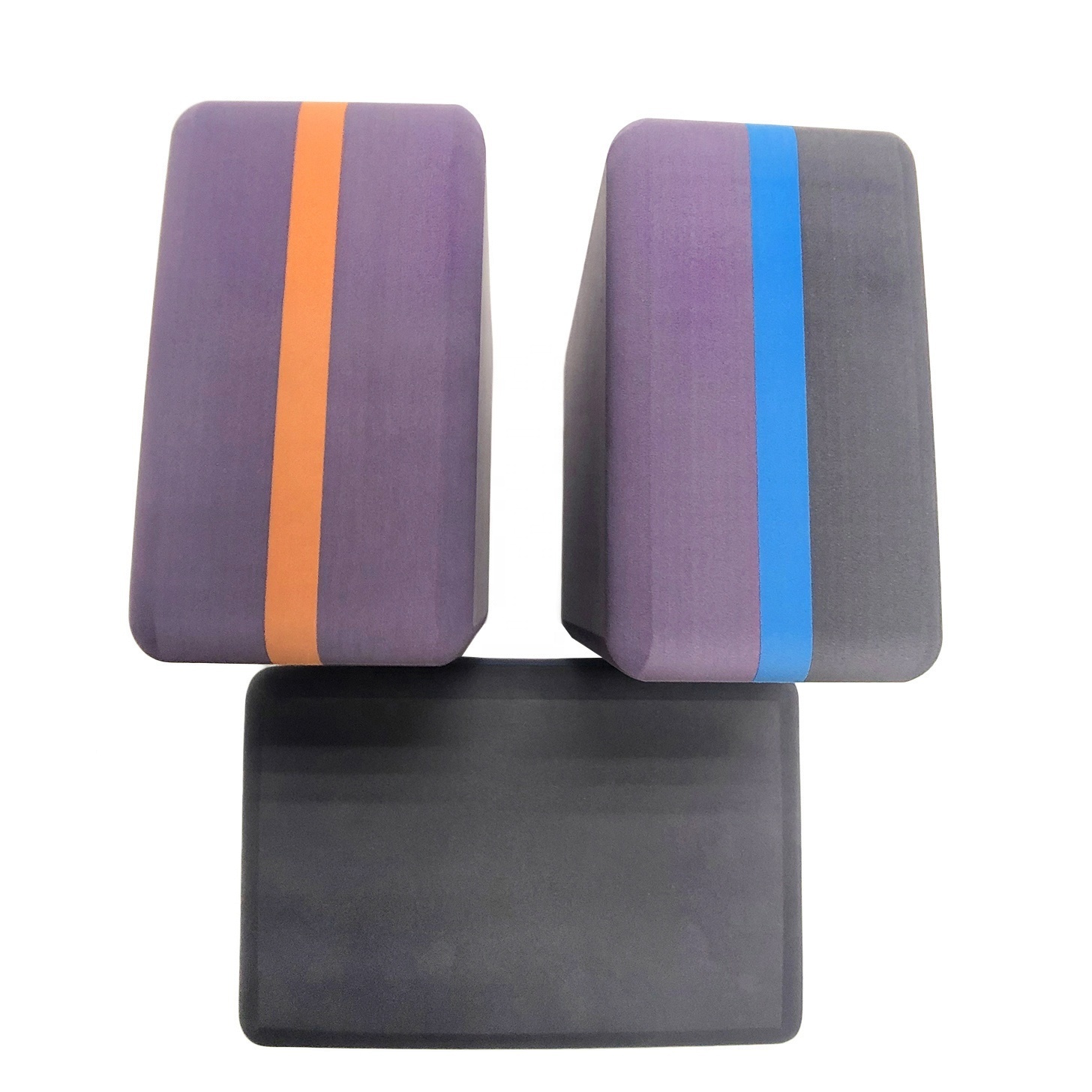 HUNLON Pilates yogi gear High Density recycled EVA Foam 9x6x4'' strong Yoga Blocks