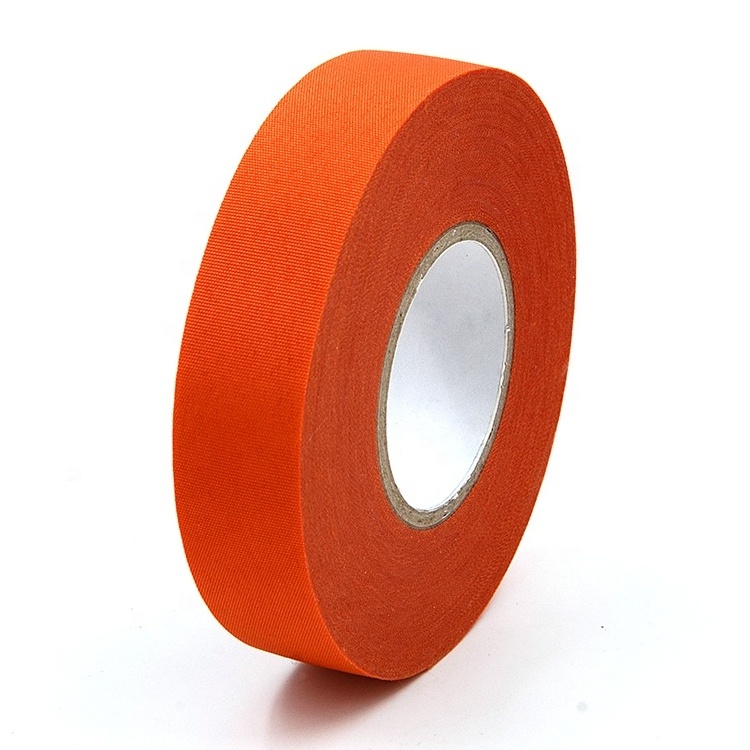 Orange black cloth 180mic 250mic 19mmx15m conductive automotive polyester wire harness pet tape for binding and fixing cables