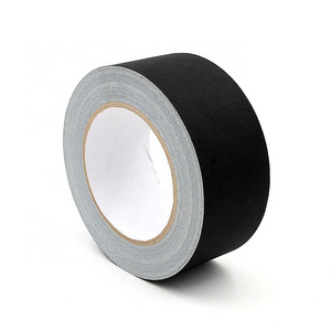 Rubber based glue heat uv resistant 2 inch 30 yards factory OEM logo floor stage audio matte cloth black gaffers tape