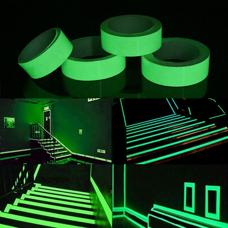 Luminous Tape Glow In The Dark Self-adhesive Sticker Home Decoration Wall Stairs Safety Warning Fluorescent tape