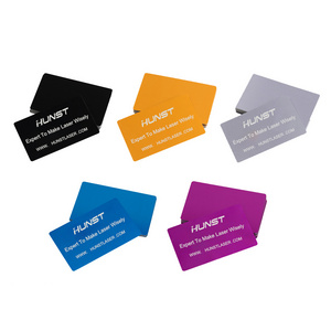 Hunst 100PCS/LOT Business Name Cards Multicolor Aluminium Alloy Metal Sheet Testing Material for Laser Marking Machine