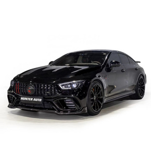 Real Carbon Fiber Brabas B800 Style Bodykit Front Lip Diffuser Exhaust Tips Vent Splitter For Mercedes Benz AMG GT GTS GT63S