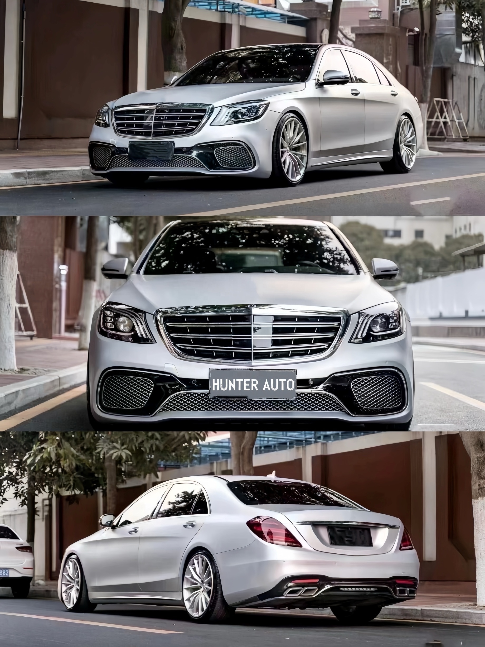 Full Body Kit for Mercedes Benz W221 S Class Facelift to W222 S Class S65 AMG Style Bodykit