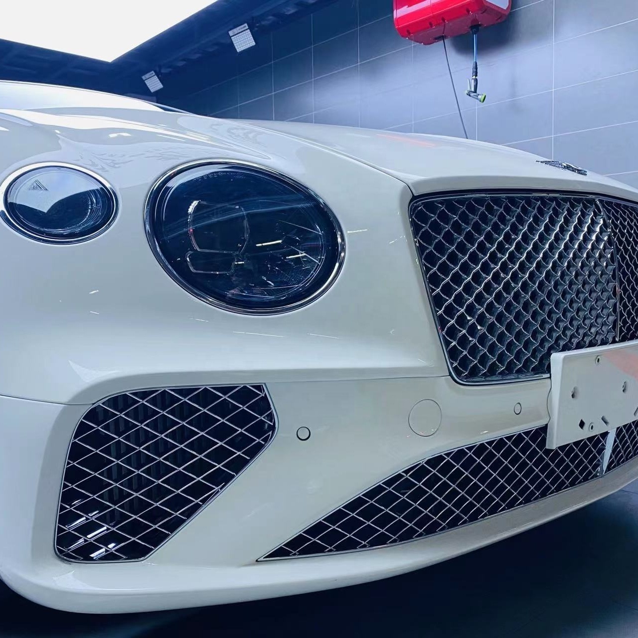 Grille For Bentley Continental GT 2019-2022 Chrome Face Grill Front Bumper