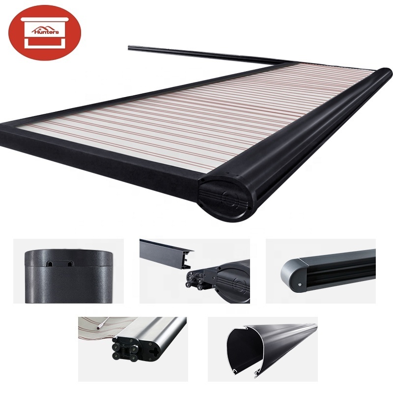 Waterproof Motorized Sun shades Retractable Roof Awning