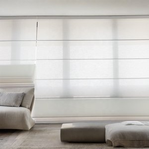 Modern Electric Roman Roller Blinds Kits Blackout Light Filtering Venetian Shades for Indoor Use for Room Vertical Design