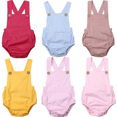 Factory custom newborn baby blank rompers jumpsuit bamboo baby romper