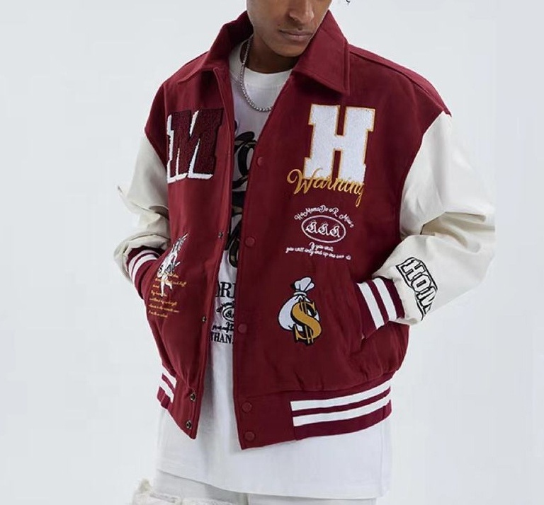 2023 Wholesale Men Varsity Jackets Letterman Jackets Custom Baseball Letterman Varsity Bomber Jacket