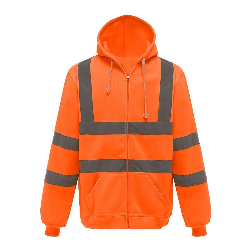 high visibility security reflective safety vest with logo reflector Hoodie