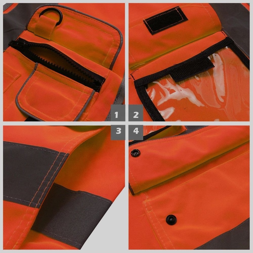 Wholesale High Visibility Safety Vest Unique Design orange Color Men Wear High Visibility Vest