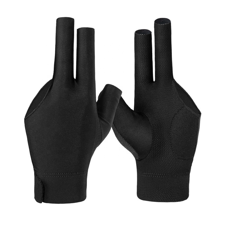 Elastic 3 Fingers Show Gloves for Billiard Shooters Carom Pool Snooker Sport Custom Logo On Snooker gloves