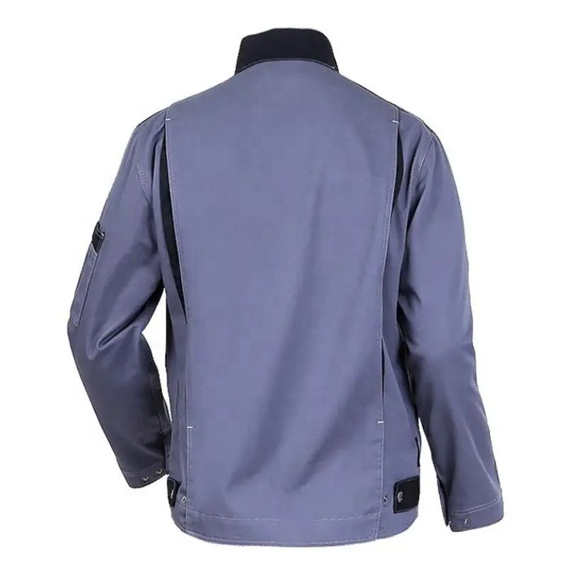 Men's Safety Work Jacket TC 65%Polyester 35%Cotton Twill 245gsm Engineer and Mining Workwear Jacket