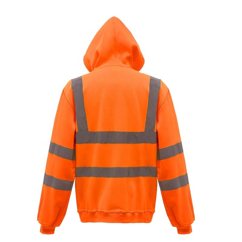 high visibility security reflective safety vest with logo reflector Hoodie