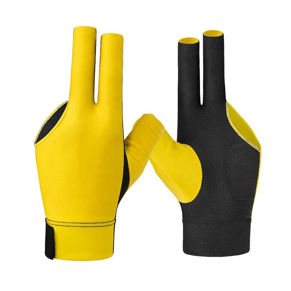 Elastic 3 Fingers Show Gloves for Billiard Shooters Carom Pool Snooker Sport Custom Logo On Snooker gloves