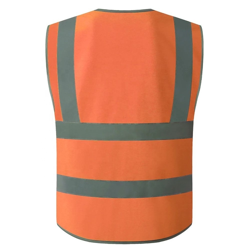 Wholesale High Visibility Safety Vest Unique Design orange Color Men Wear High Visibility Vest