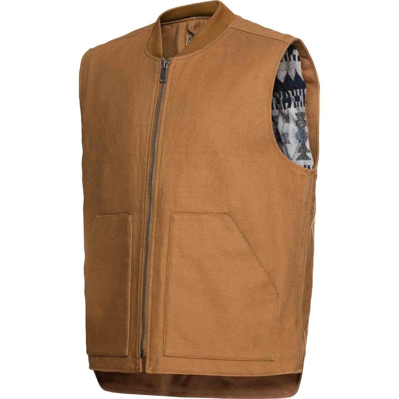 Wholesale Custom Embroidered Men's Canvas Vest Motorcycle Rider Style Sleeveless Stylish Men Canvas Waistcoat Casual Vest