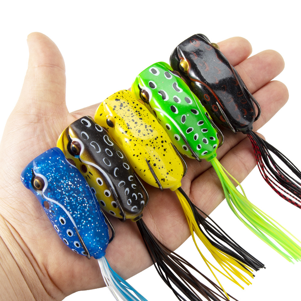 Custom 1pc realistic rubber soft frog fishing lure 16g/60mm soft bait topwater frog lure for Snakehead