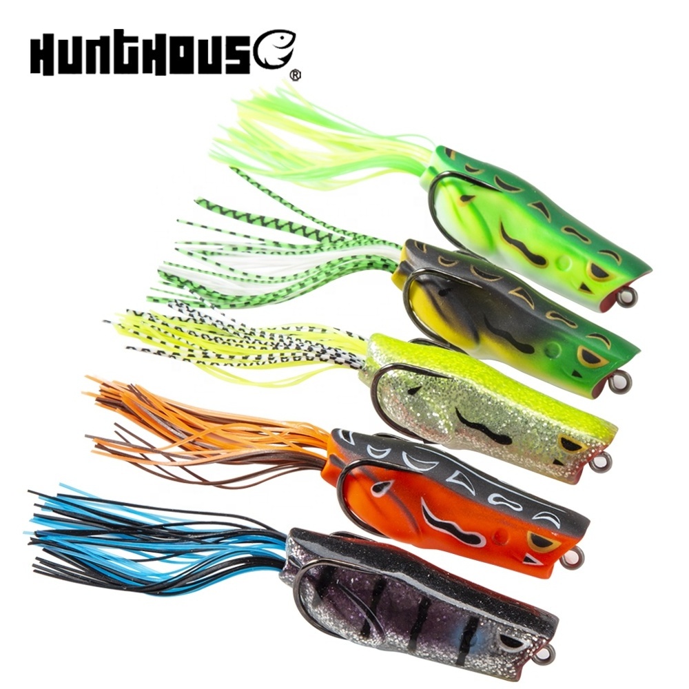 Customized high quality Bionic Topwater Soft Bait 65mm 15g frog lure for largemouth bass snakehead fishing