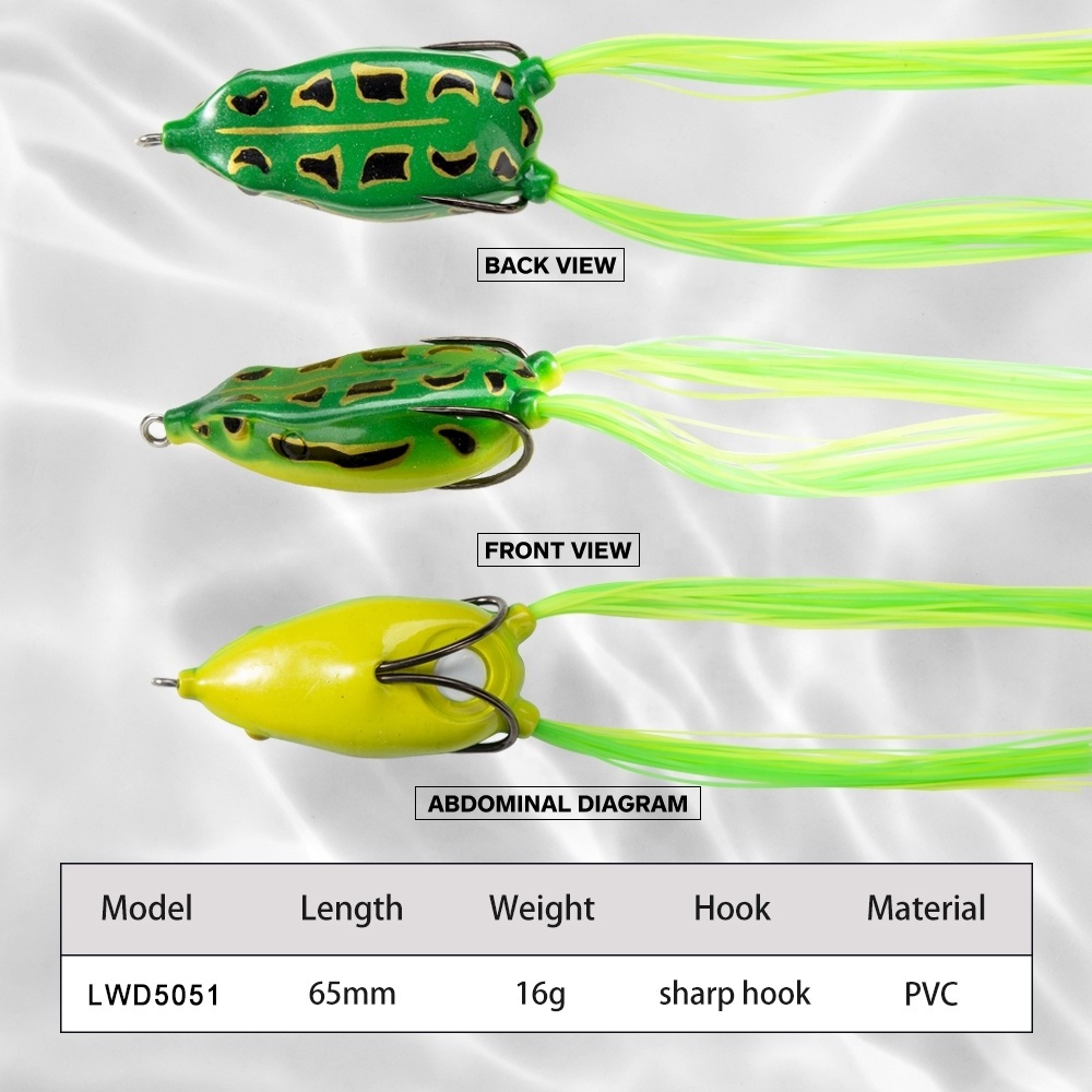 life like frog lure soft plastic whopper plopped topwater 65mm 16g realistic frog lure