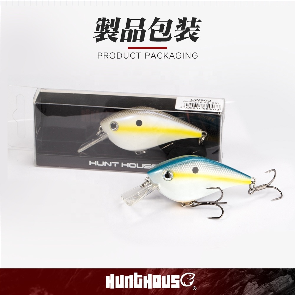 Popular 3D Lifelike Eyes Artificial Hard Baits Floating Fishing Lures Flat Sided Square Bill Crankbait Lures