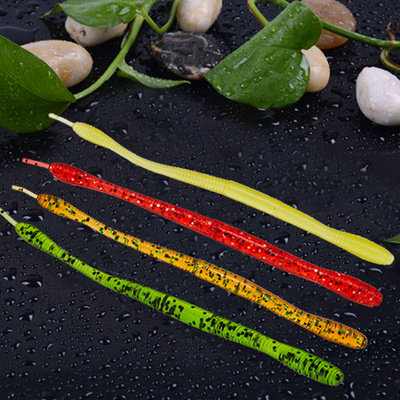 artificial type earthworm fishing worm lures soft plastic bait