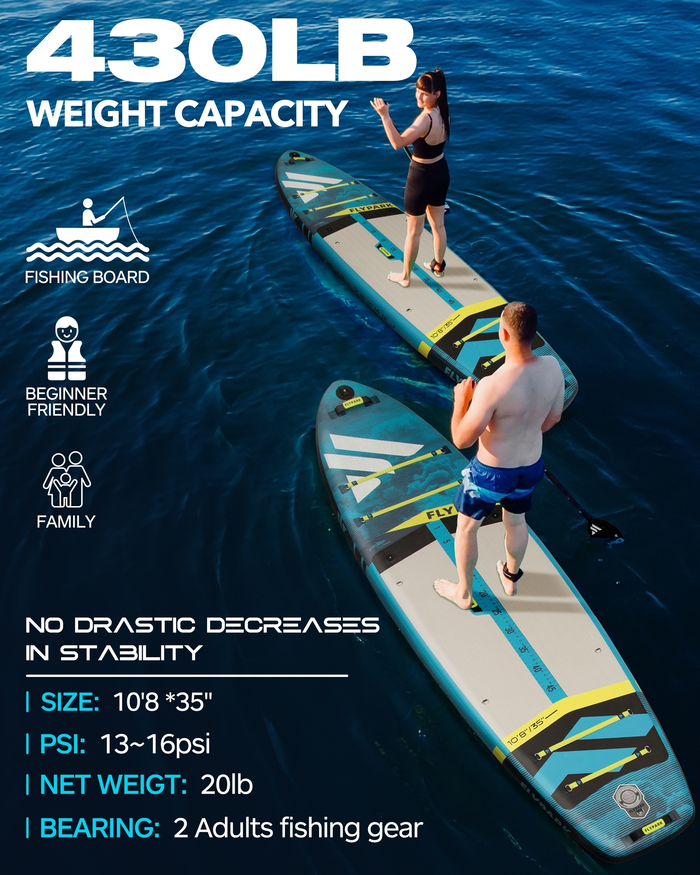 Drop stitch sup board inflatable 10'8