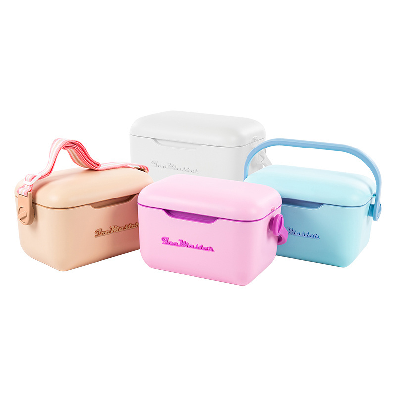 New design High quality Waterproof PP PE PU strapped IceMaster solid color small Carry Food Cooler Box for fish