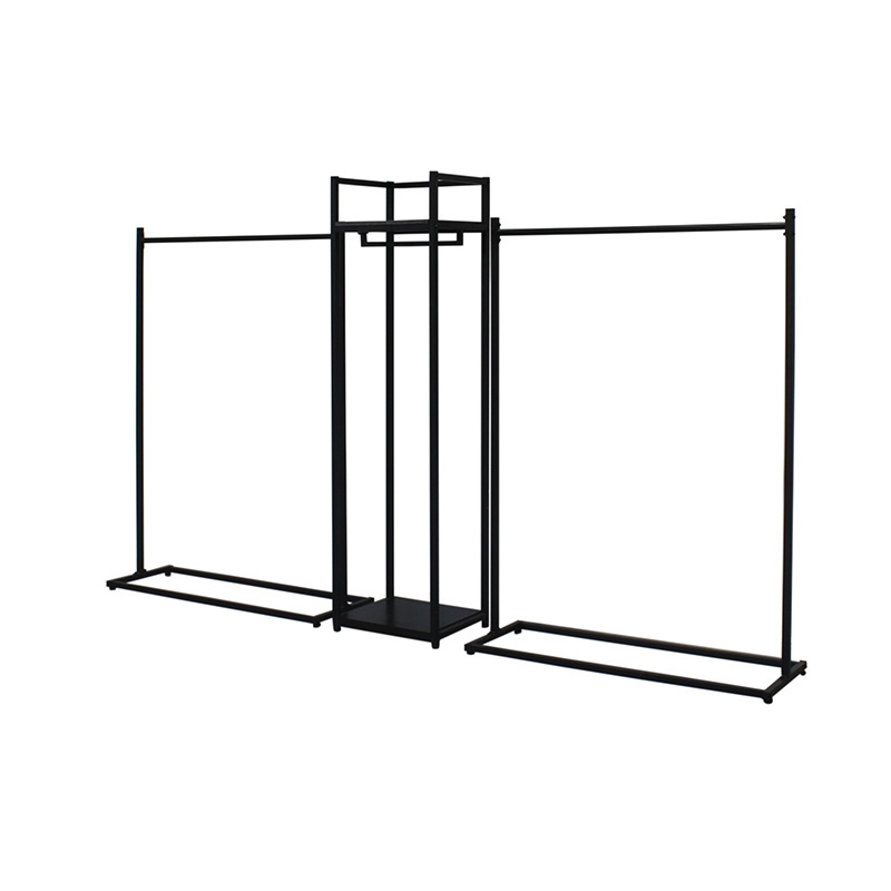 huohua modern appearance strong and durable iron black clothes display rack