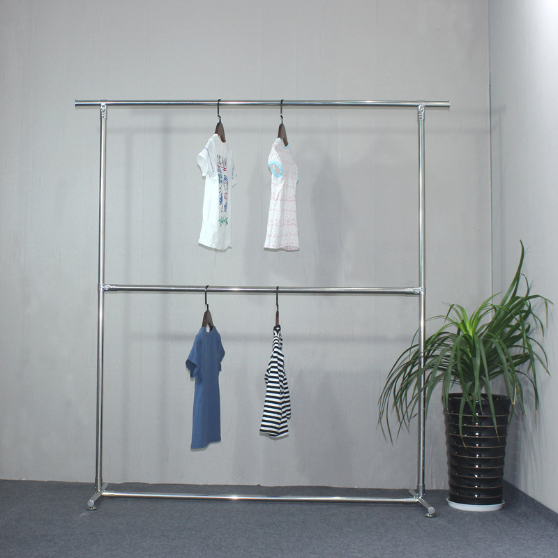 huohua Department stores Stainless steel wall clothes rack