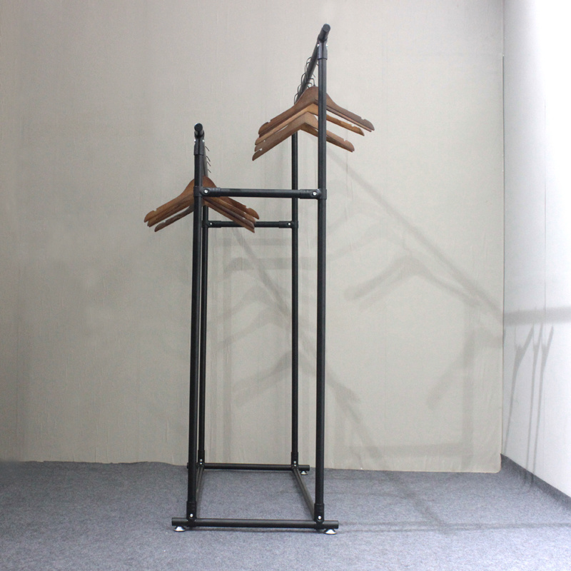 huohua modern appearance strong and durable metal clothes rack with stand