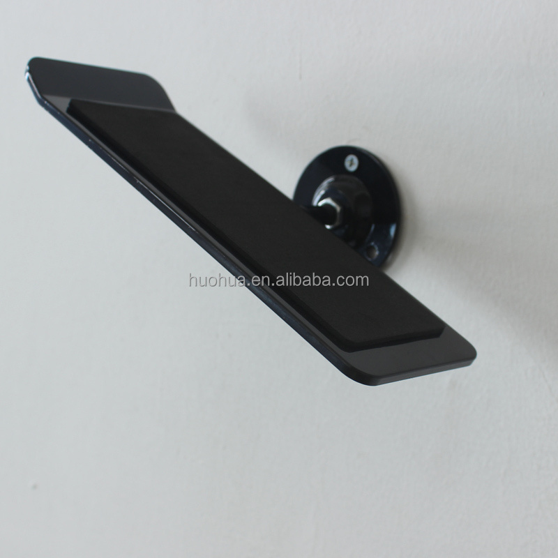 huohua cheap hot selling install on the wall black color acrylic commercial shoe racks