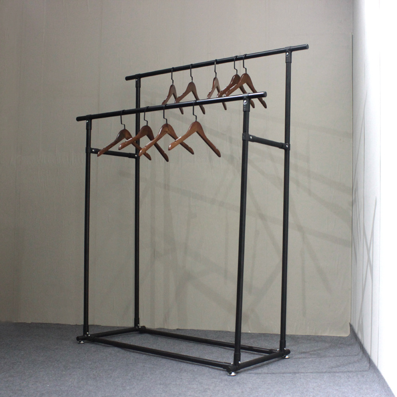 huohua modern appearance strong and durable metal clothes rack with stand