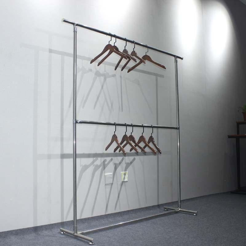 huohua Department stores Stainless steel wall clothes rack