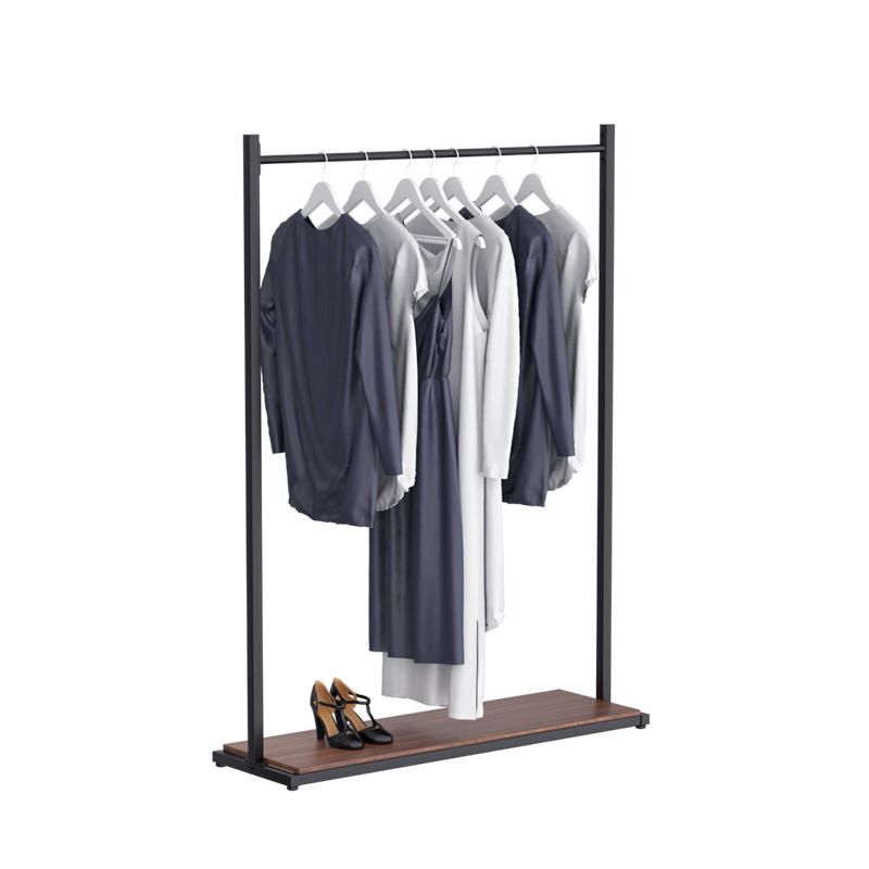 huohua metal clothes shop using black display fitting for clothes