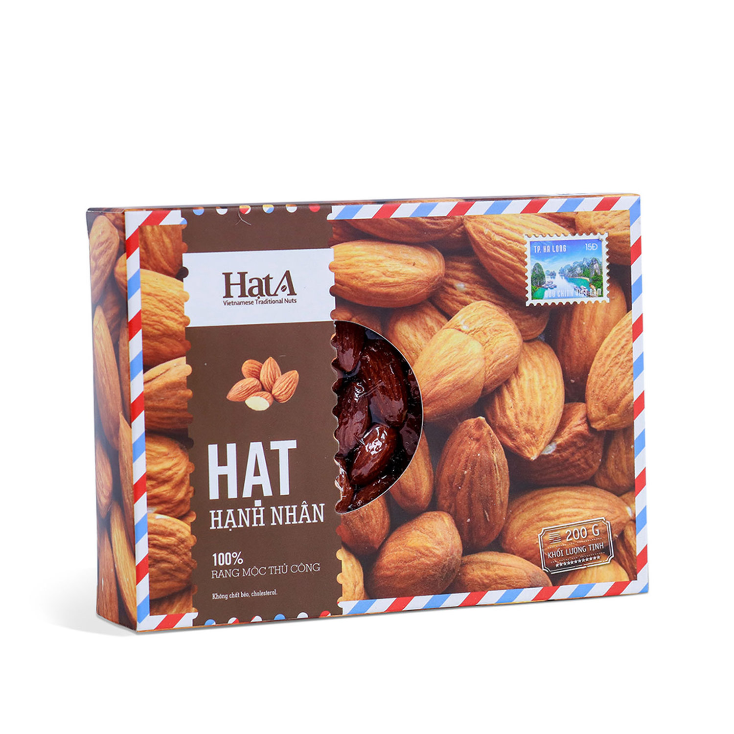 High Quality Wholesale factory lowest price roasted almonds Made In Vietnam 200g Per Box Hat A Brand