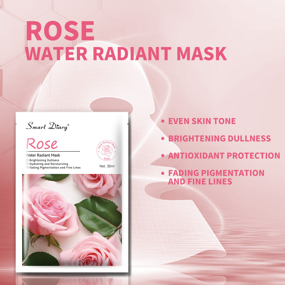 Rose essential oil mask factory customized, specially developed for whitening skin care moisturizing skin mask