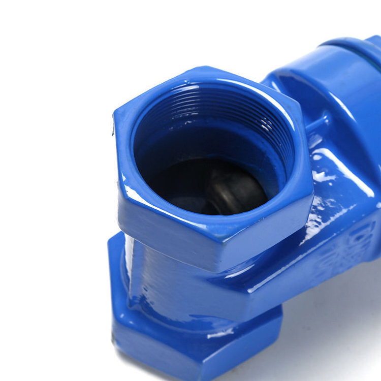 New ductile iron soft sealing threaded internal triangular locking gate valve for water meters