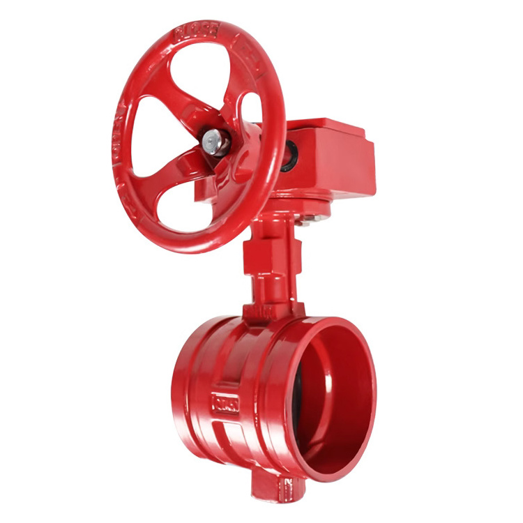 Simple Structure and Convenient Operation DN200 D381X Fire Fighting Grooved Butterfly Valve with Tamper Switch