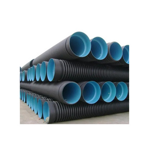 PN4 50mm 200mm 400mm PE Drainage Culvert Tubes 12 inch Double Wall Corrugated HDPE Pipe