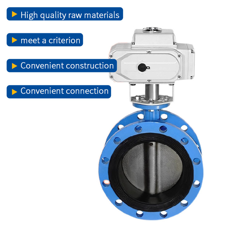 Hot Selling High Precision 220v 24V DC Switch Motor Control Clamp Type Electric Butterfly Valve