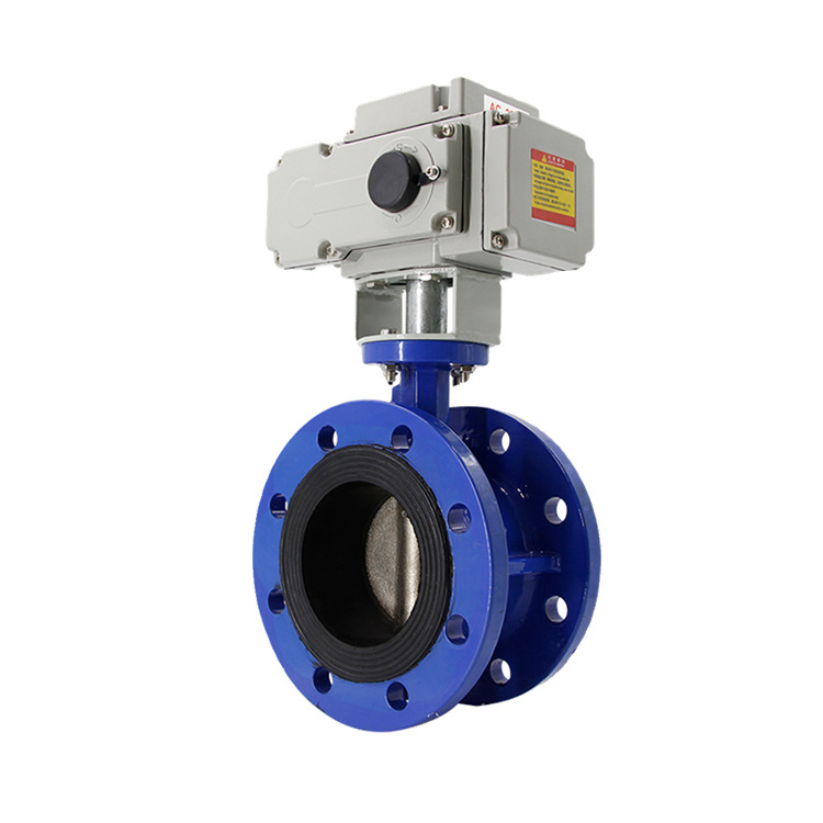 Hot Selling High Precision 220v 24V DC Switch Motor Control Clamp Type Electric Butterfly Valve