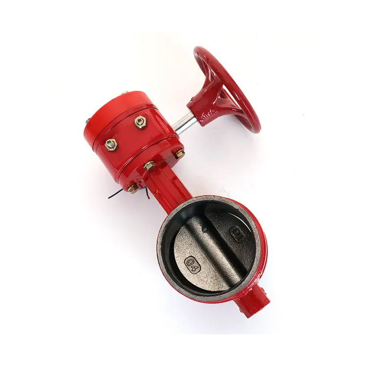 Simple Structure and Convenient Operation DN200 D381X Fire Fighting Grooved Butterfly Valve with Tamper Switch