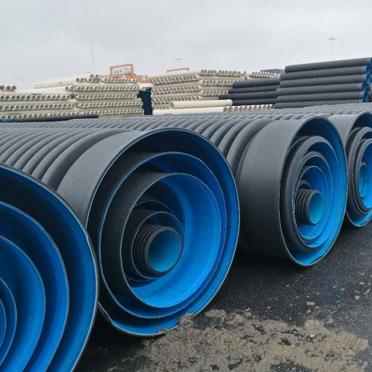 PN4 50mm 200mm 400mm PE Drainage Culvert Tubes 12 inch Double Wall Corrugated HDPE Pipe